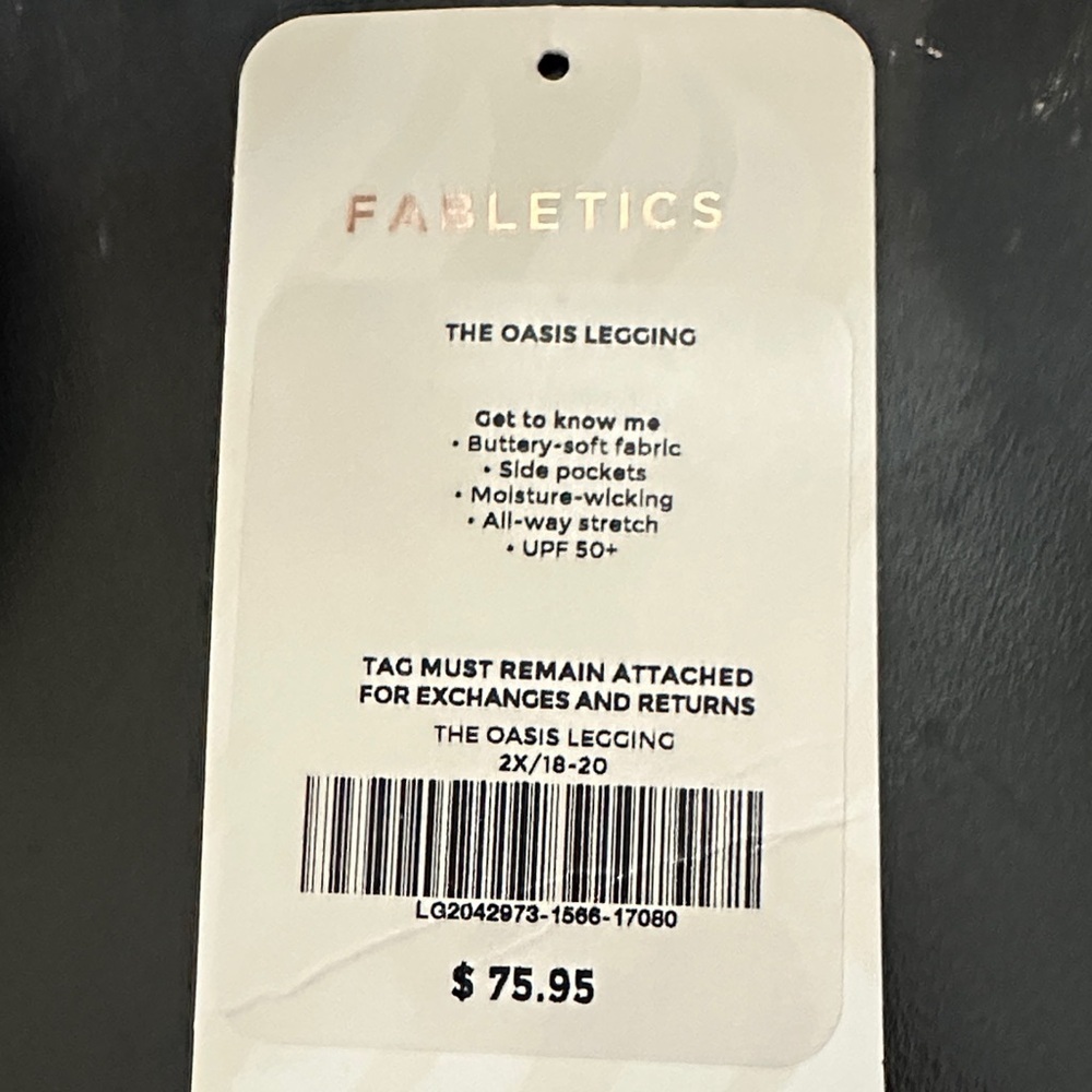 Fabletics Women's Oasis Leggings New (removed tag to wash) never worn. 2X (18-20 - Picture 5 of 5